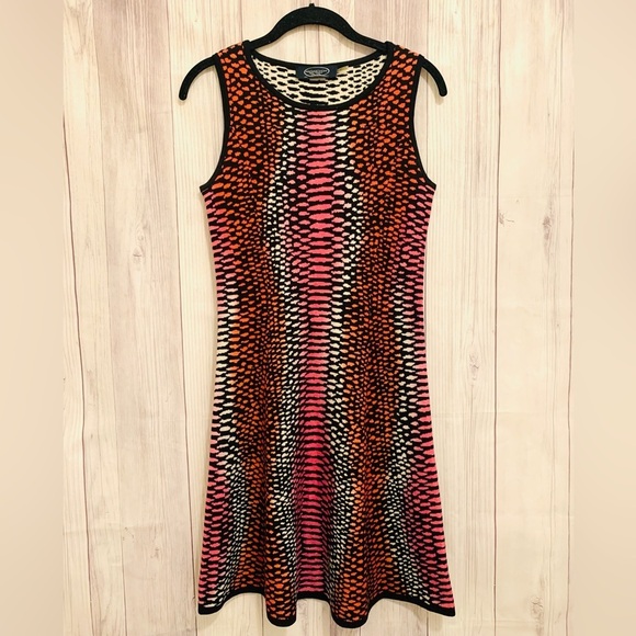 Magaschoni Cashmere Silk Blend Sweater Dress Patterned Colorful Sleeveless XS - Picture 1 of 5